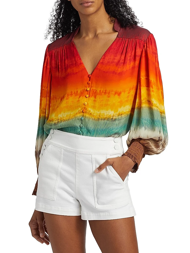 Serena Tie-Dye Blouson Top