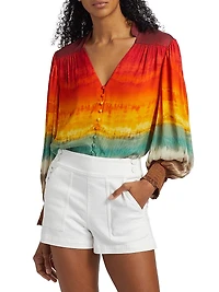 Serena Tie-Dye Blouson Top