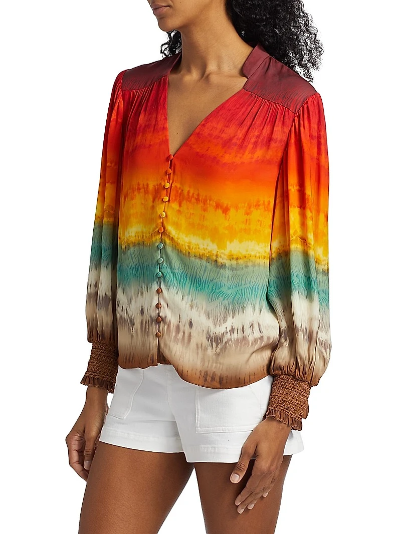 Serena Tie-Dye Blouson Top