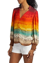 Serena Tie-Dye Blouson Top