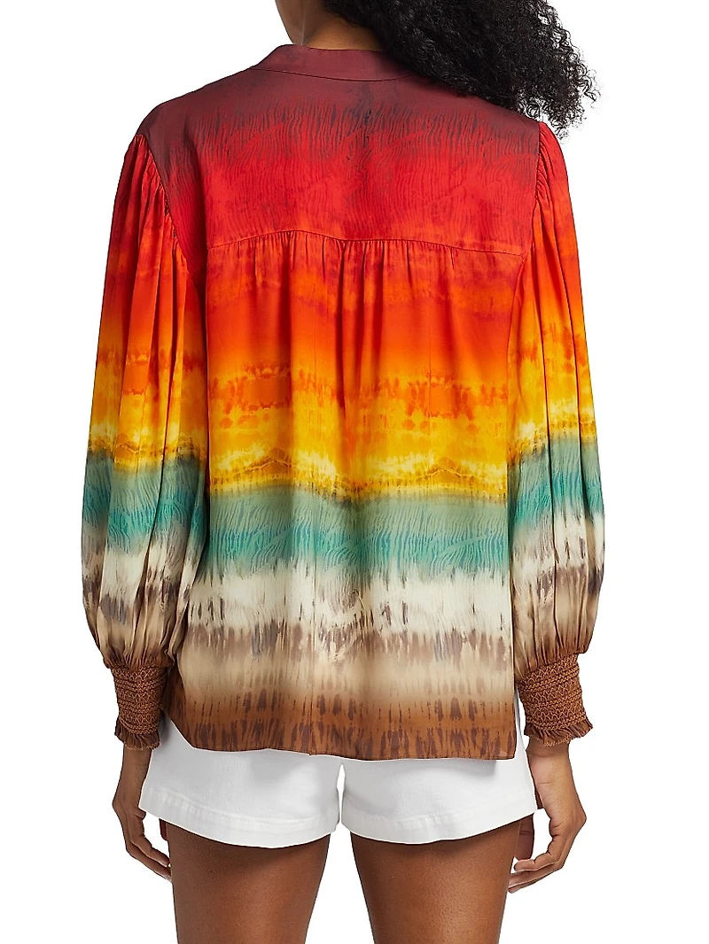 Serena Tie-Dye Blouson Top