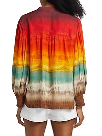 Serena Tie-Dye Blouson Top