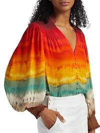 Serena Tie-Dye Blouson Top