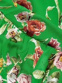 Soraya Floral Ruffle-Trim Skirt