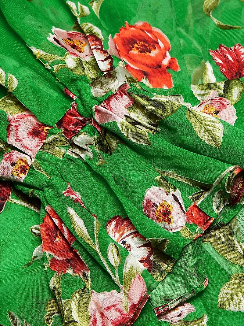 Moranne Silk-Blend Floral Blouse