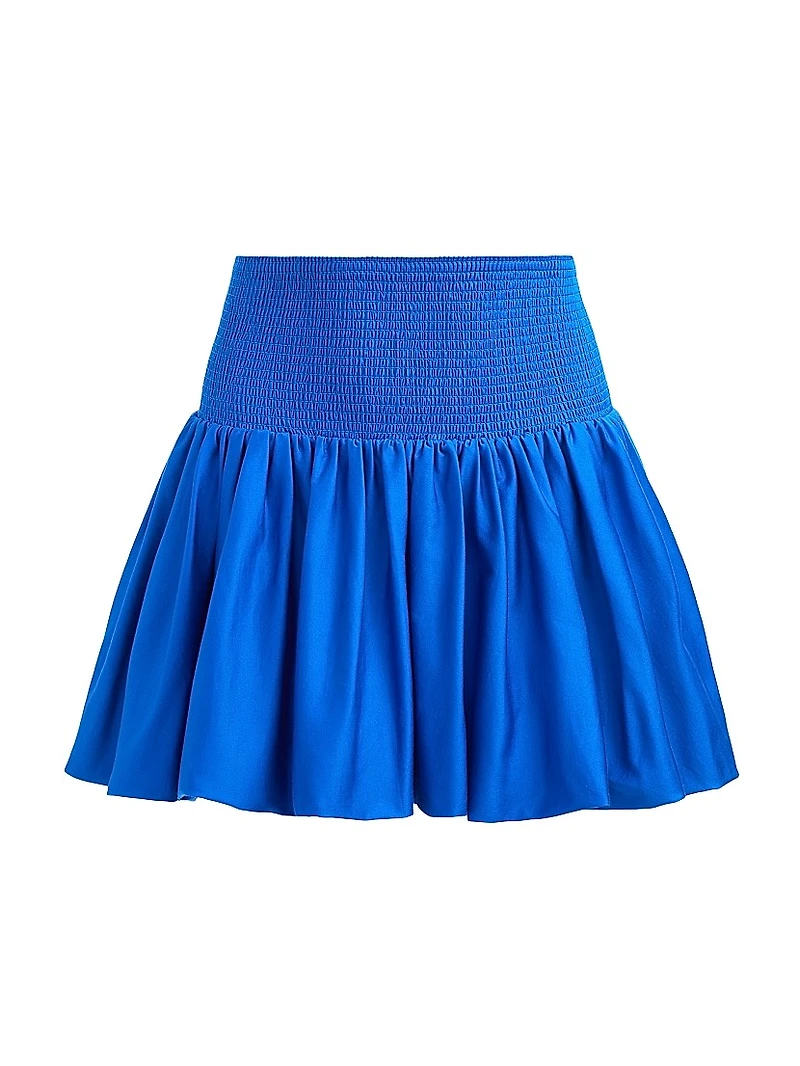 Arden Smocked-Waist Miniskirt