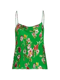 Harmon Floral Silk-Blend Tank