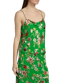 Harmon Floral Silk-Blend Tank