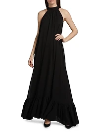 Jovie Ruffled Halter Maxi Dress