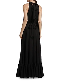 Jovie Ruffled Halter Maxi Dress