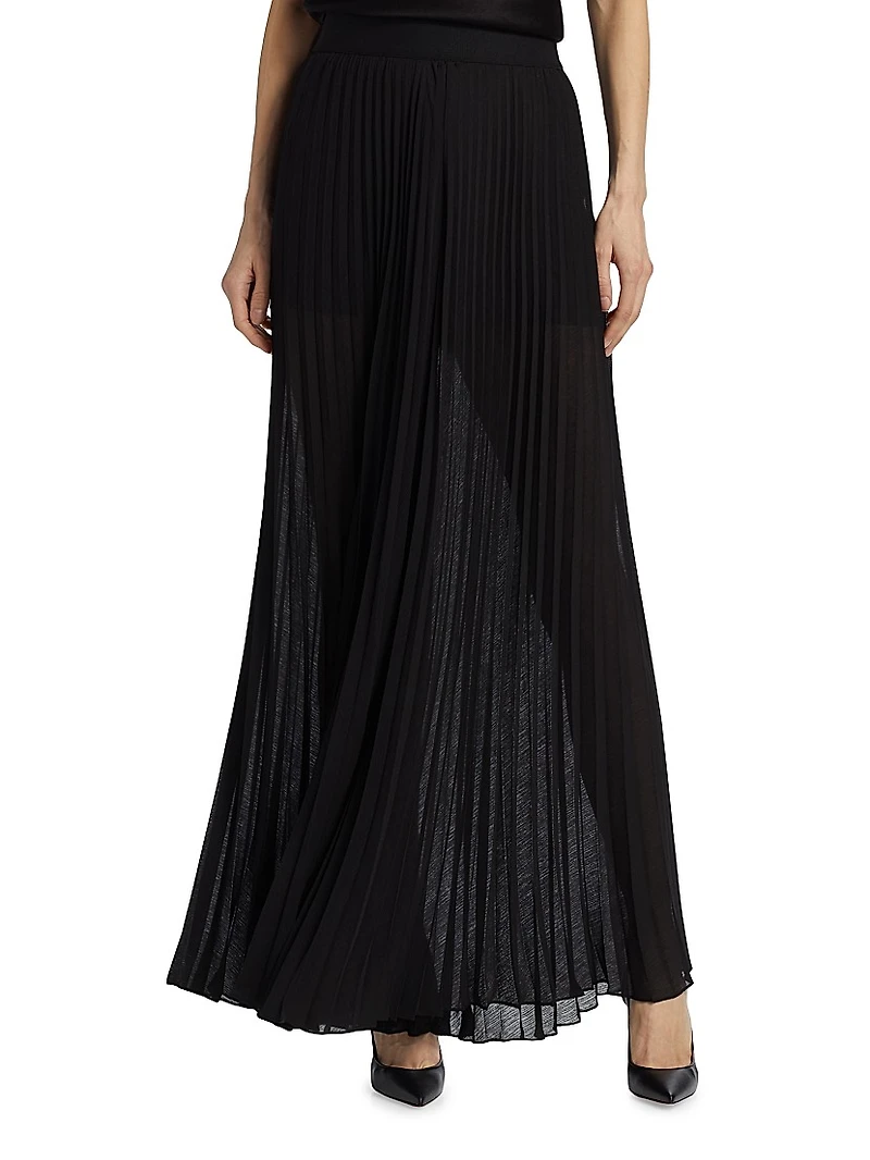 Athena Pleated Wide-Leg Pants