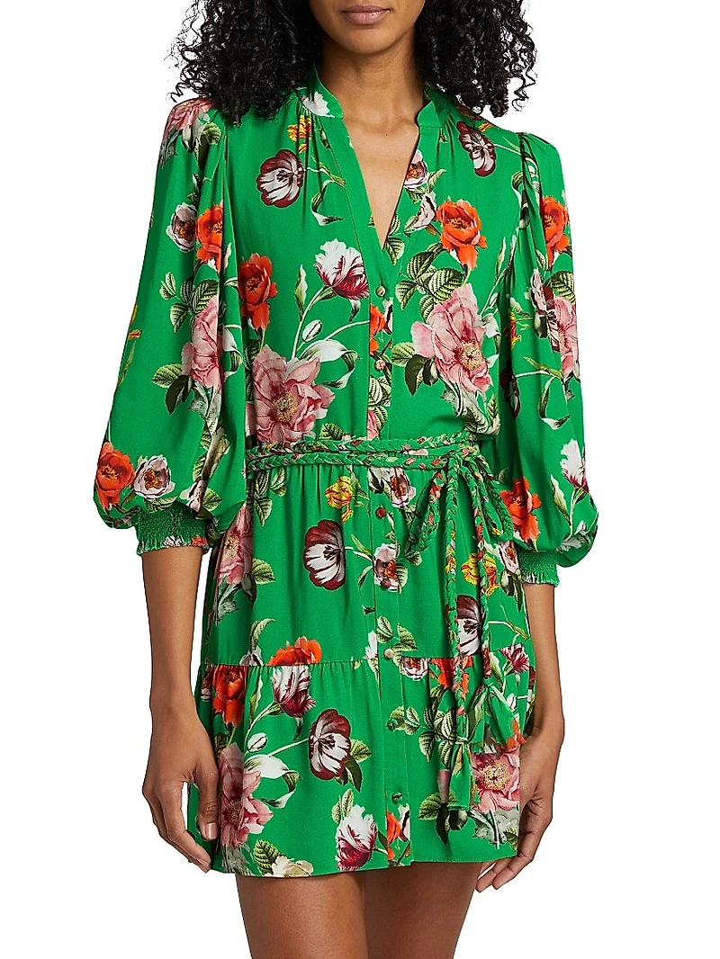 Antonette Floral Print Minidress