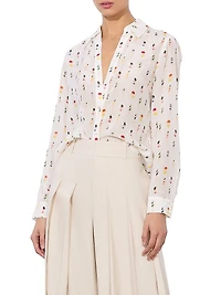 Eloise Printed Silk Blouse