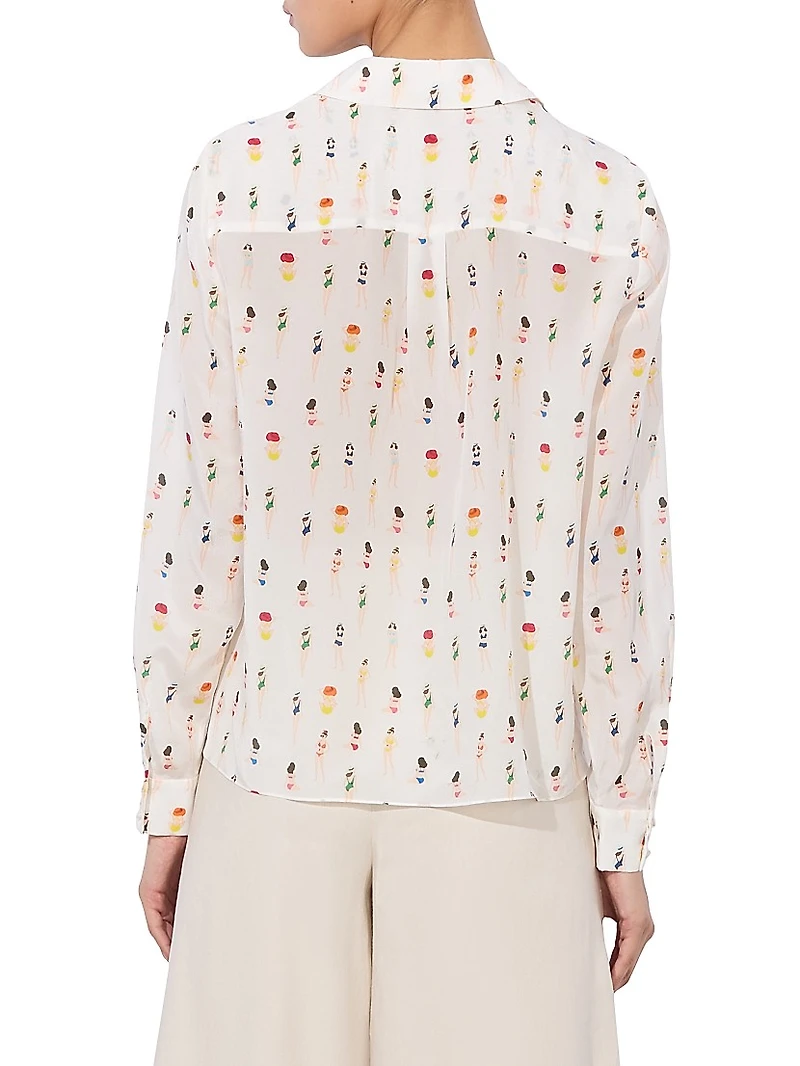 Eloise Printed Silk Blouse