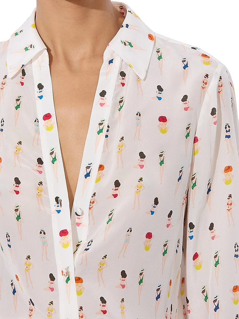 Eloise Printed Silk Blouse