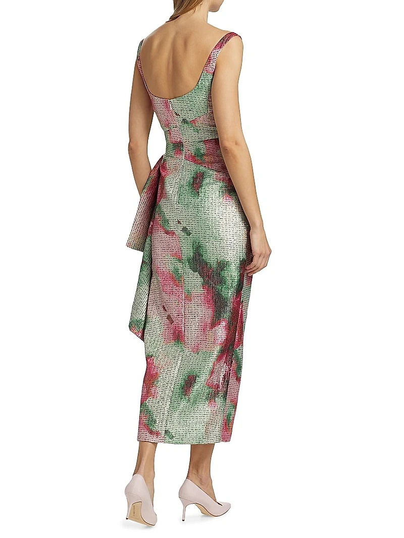 Florence Floral Jacquard Dress