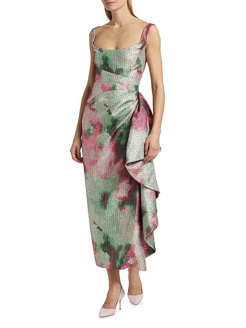 Florence Floral Jacquard Dress