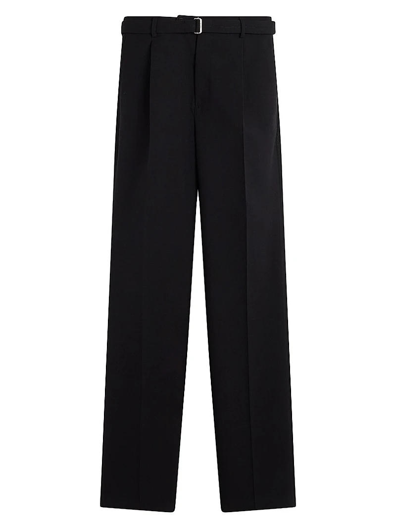 Straight Fit Wool Pants
