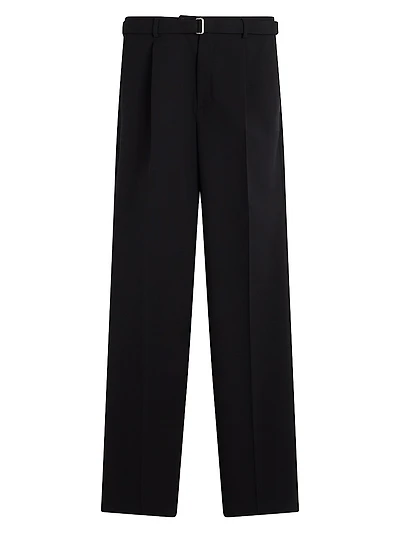 Straight Fit Wool Pants