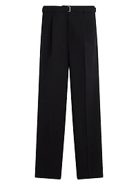 Straight Fit Wool Pants