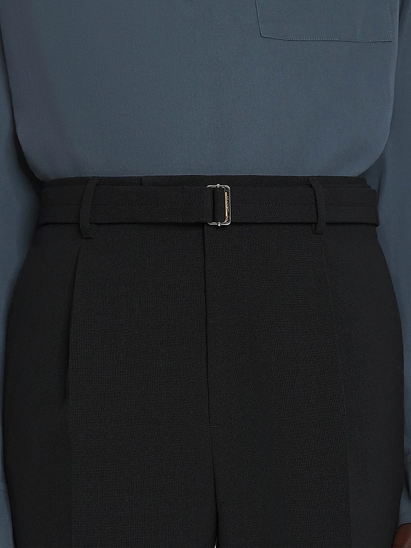 Straight Fit Wool Pants