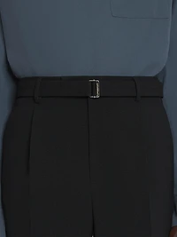 Straight Fit Wool Pants