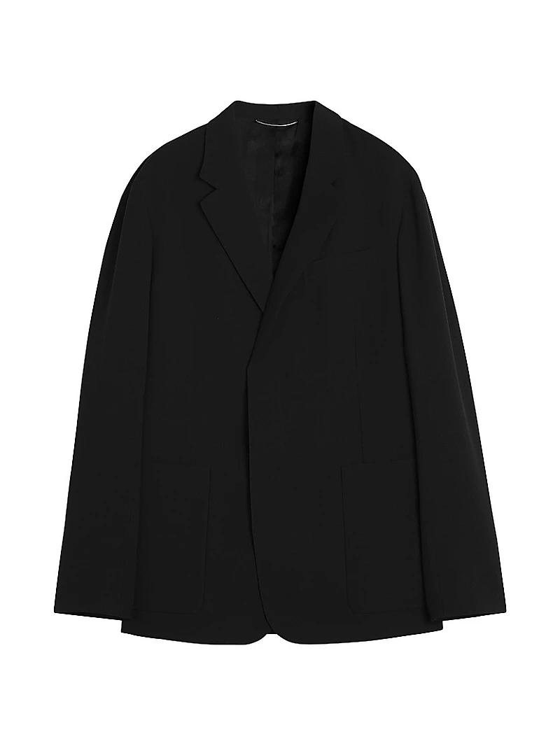 Loose-Fitting Wool Jacket