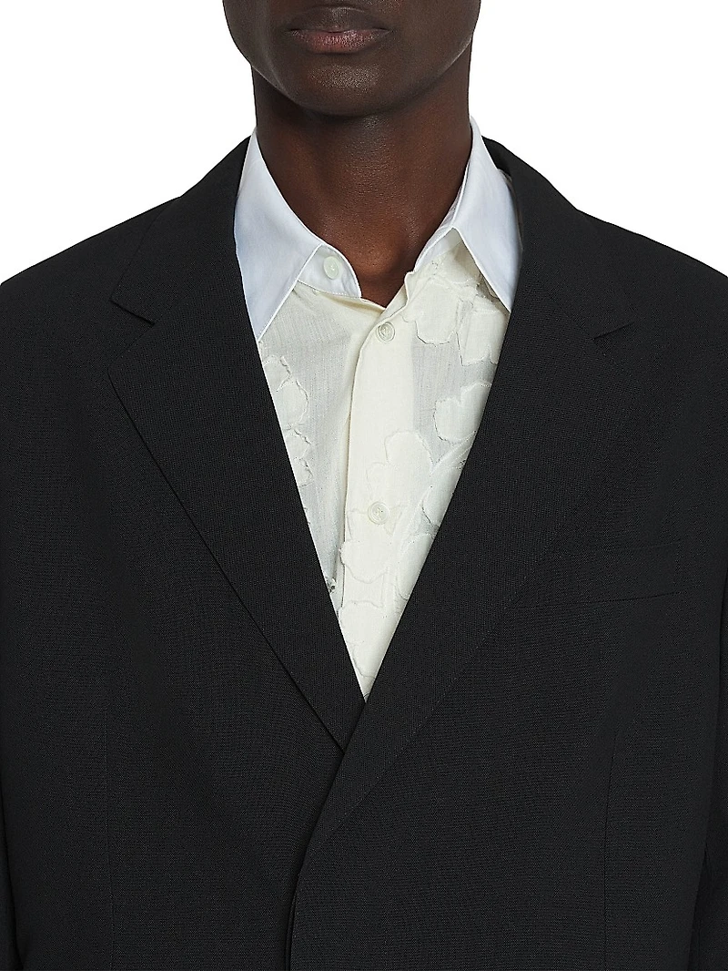 Loose-Fitting Wool Jacket