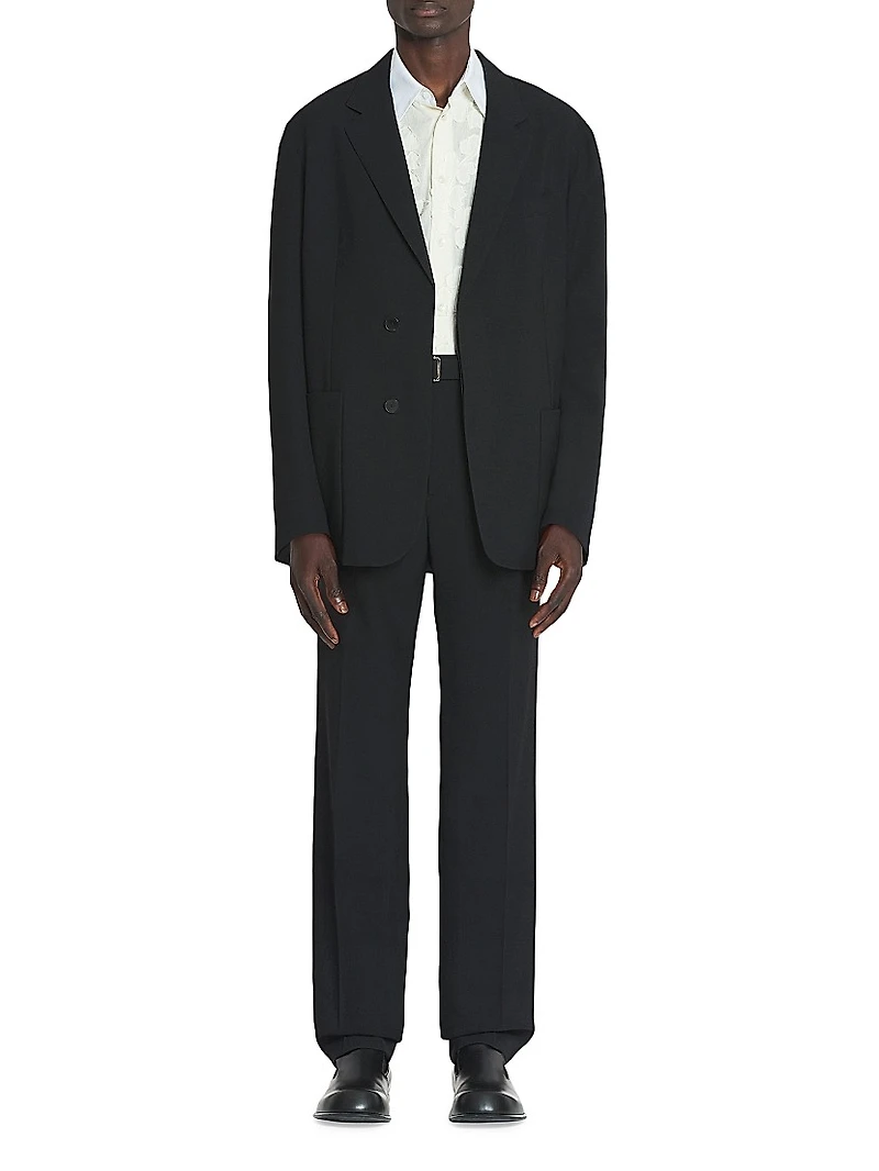 Loose-Fitting Wool Jacket