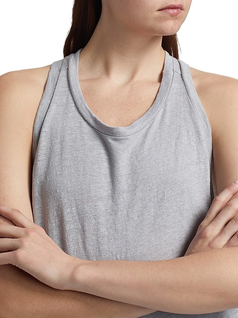 Linen Racerback Tank Top