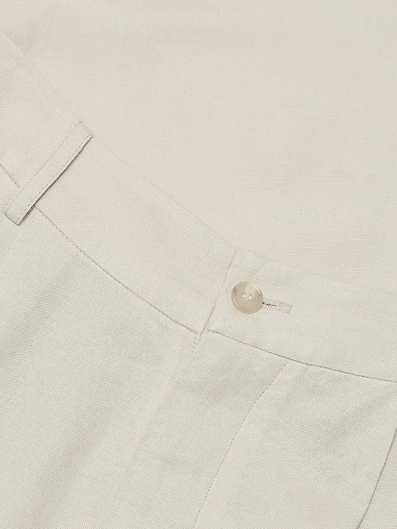 The Big Pleat Linen-Blend Trousers