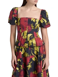 Selena Poplin Floral Top