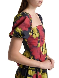 Selena Poplin Floral Top