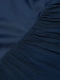 Layla Satin Ruffled-Hem Gown