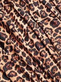 Raini Leopard-Print Satin Midi-Dress