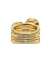 DY Mercer Two Stone Cocktail Ring 18K Yellow Gold