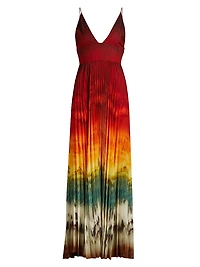 Lauren Pleated Tie-Dye Maxi Dress