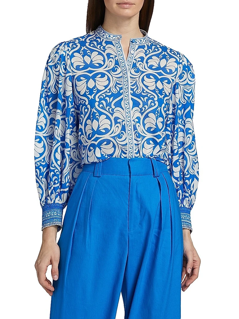 April Blouson Cotton Top