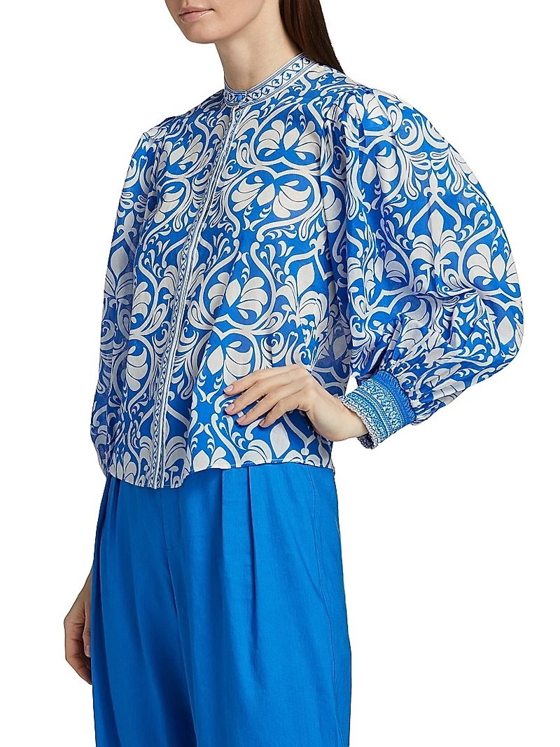 April Blouson Cotton Top