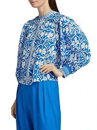 April Blouson Cotton Top