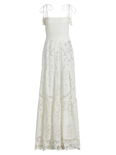 Marna Eyelet Tiered Maxi Dress