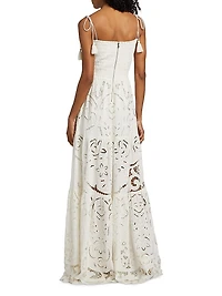 Marna Eyelet Tiered Maxi Dress