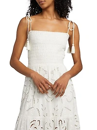 Marna Eyelet Tiered Maxi Dress