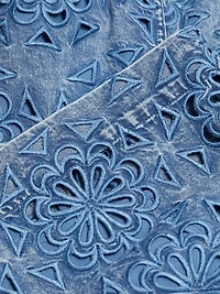 Maryann Floral Cutout Denim Minidress