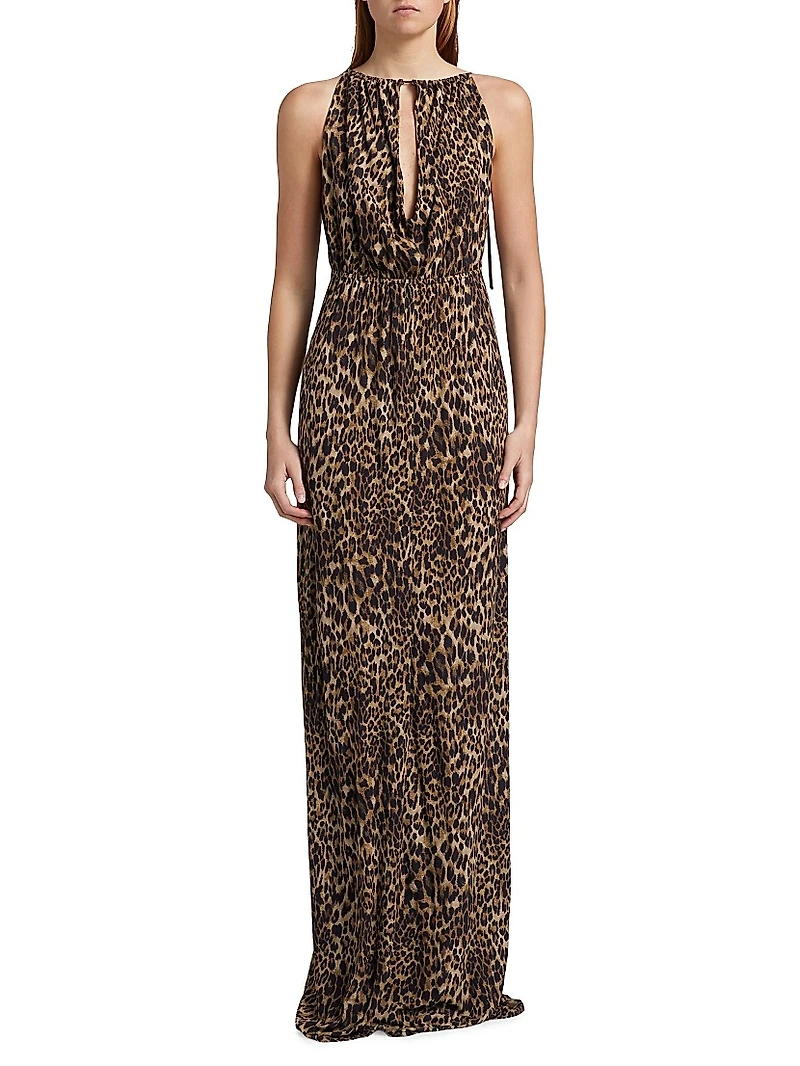 Vesper Leopard Print Maxi Dress