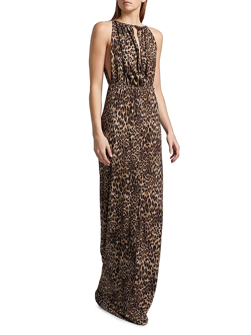 Vesper Leopard Print Maxi Dress