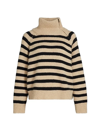 Raelynn Cashmere Striped Sweater