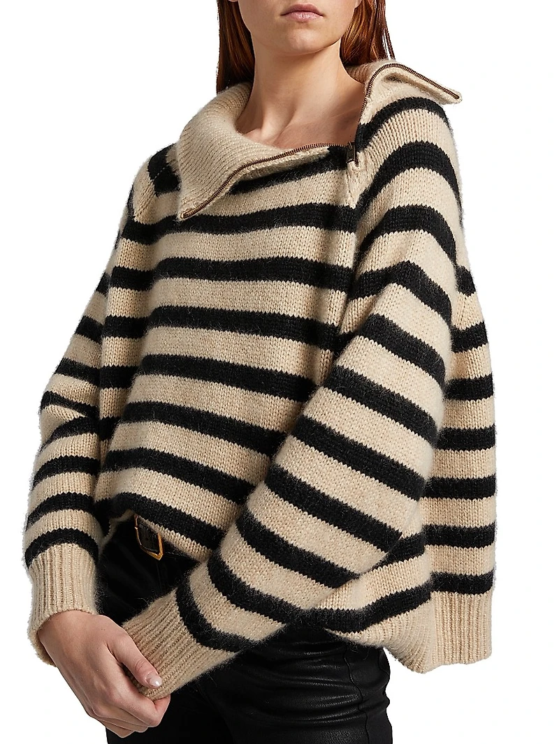 Raelynn Cashmere Striped Sweater
