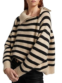 Raelynn Cashmere Striped Sweater