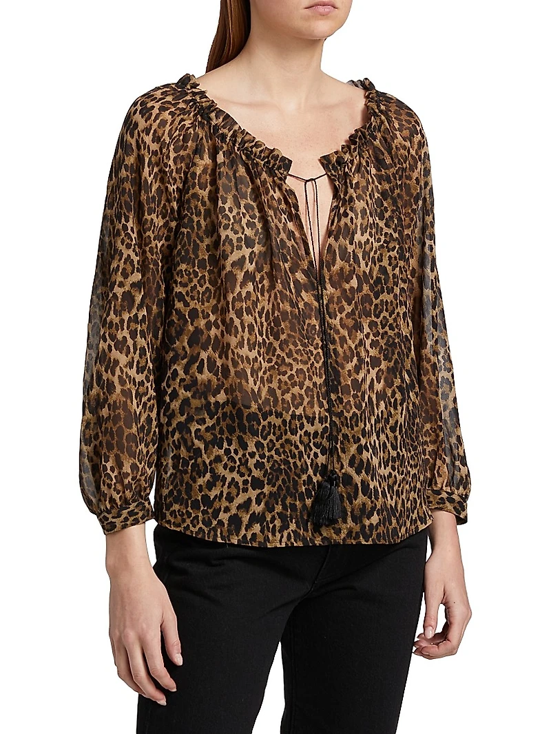 Carley Silk Printed Blouse